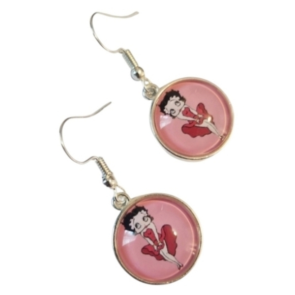 Handcrafted Betty Boop Earrings - Picture 2 of 4